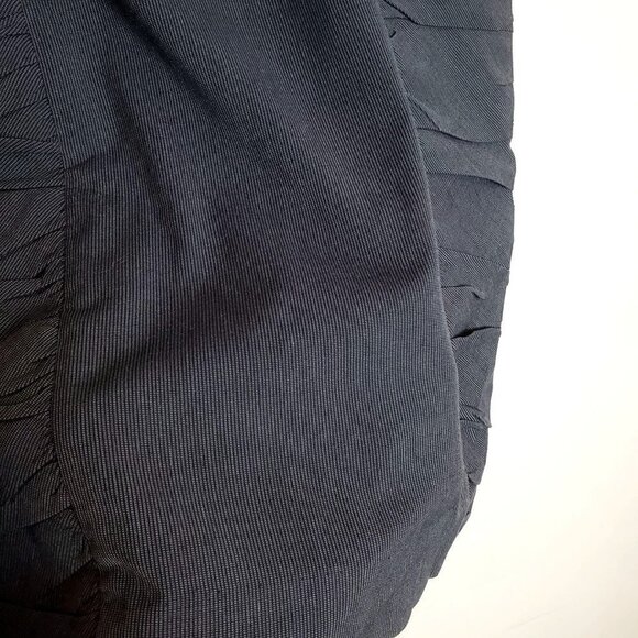Cartonnier‎ 8 Ruched Charcoal Gray Pencil Skirt Lined Back Zip Back Slit - Picture 7 of 9